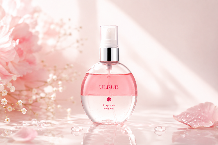 ボディオイルpinkmusk　うるおいと香りを同時に楽しめる5:5二層式のボディオイル